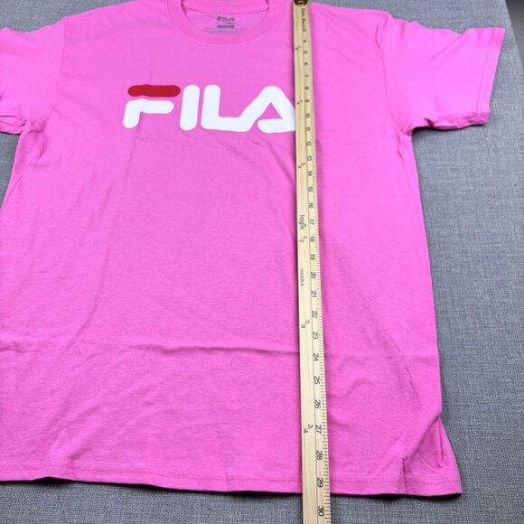 Fila Pink Short Sleeve Logo T-Shirt L  Crew Neck Casual Tee For Men Or Women - Picture 5 of 6